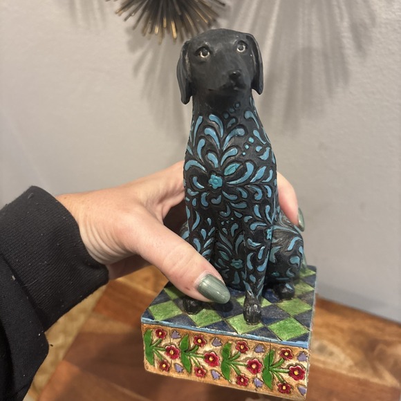 Jim Shore Dog Figurine Heartwood Creek "Licorice" Black Lab  2005 Enesco 4004854 - Picture 5 of 9